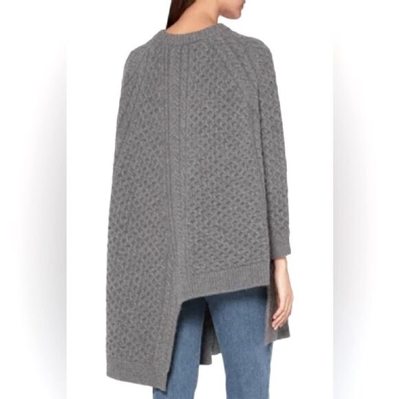 Stella McCartney ‘18 Gray Asymmetric Cable-knit Wool And Alpaca-blend Sweater - Picture 10 of 16